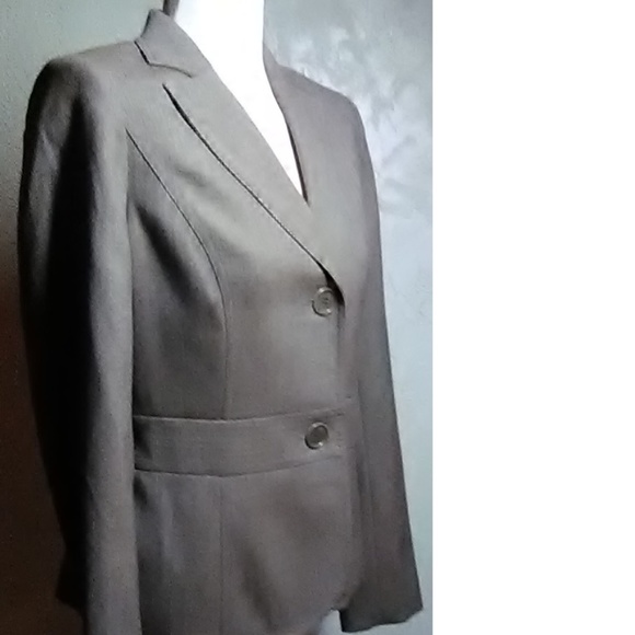 Loft Ann Taylor NWT Brown Wool Textured Blazer - Picture 4 of 6